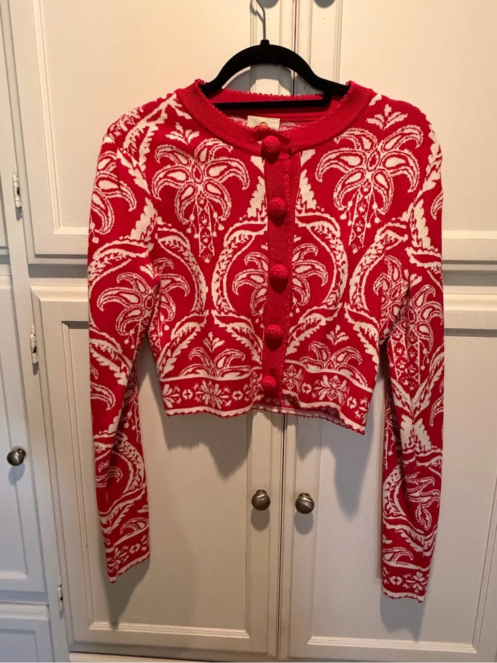Farm Rio Patterned Crew Neck Sweater NWT - Picture 2 of 6